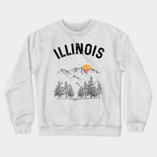 Illinois State Vintage Retro Crewneck Sweatshirt